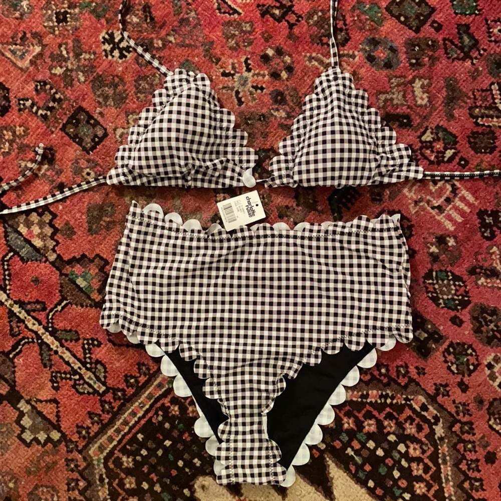 Gingham size M High waist bikini